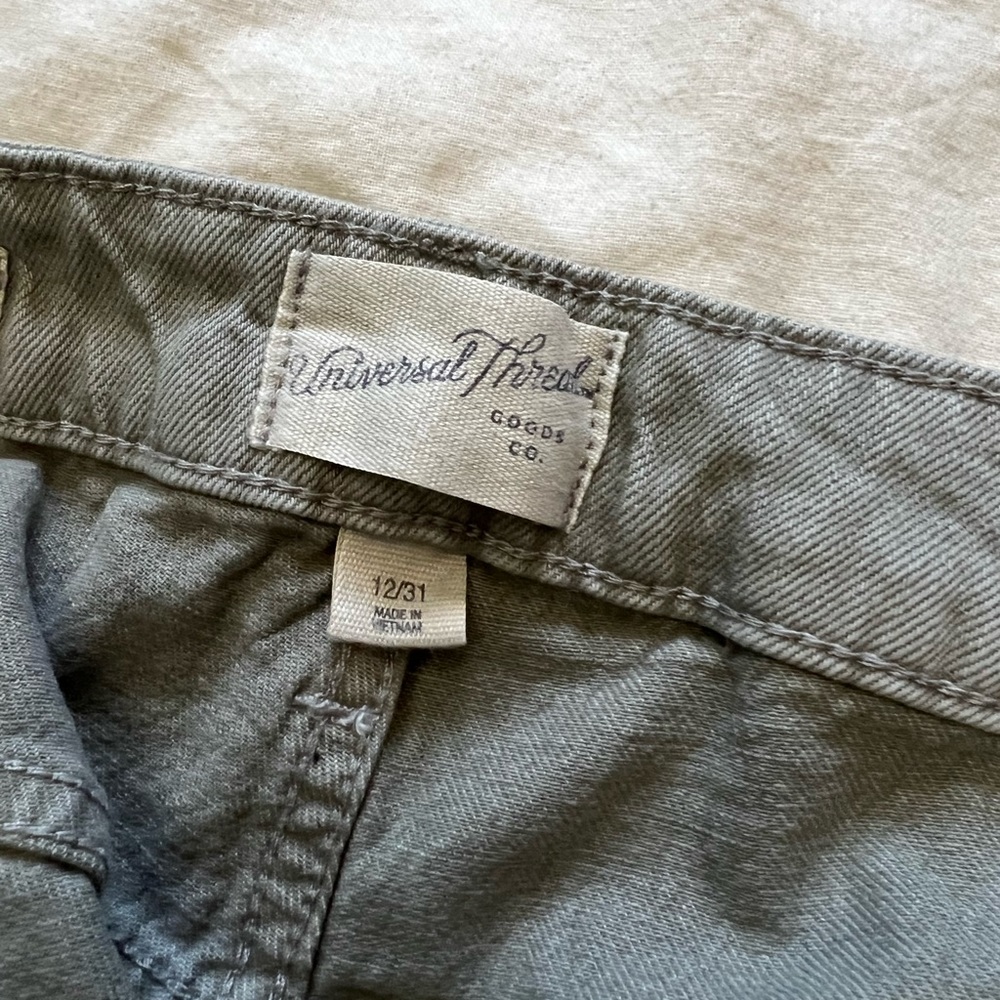 Universal Thread Gray Vintage Midi Denim Shorts
